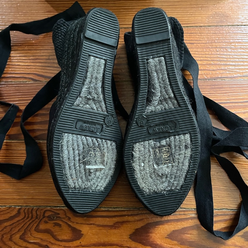 J. Crew Black Espadrille Wedges - Picture 3 of 6